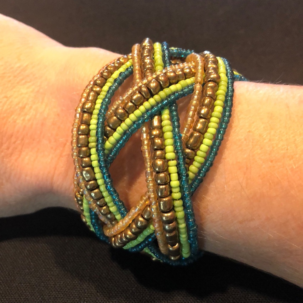 Handmade beaded cuff